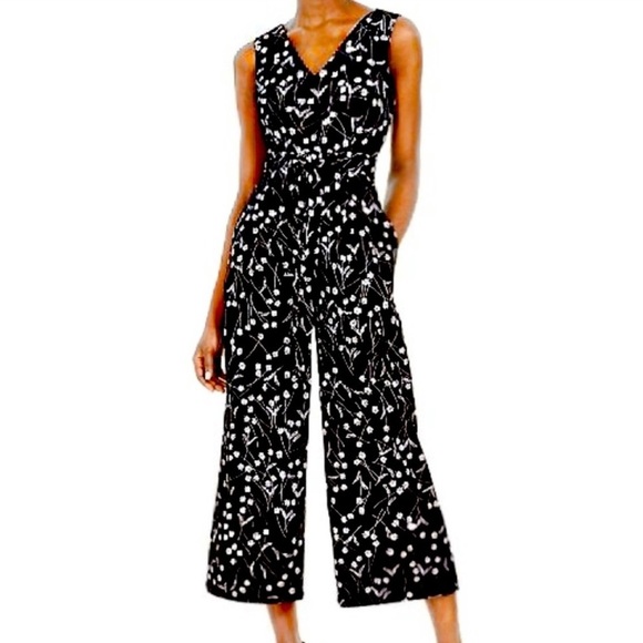 Calvin Klein Floral Print Jumpsuit - Picture 1 of 12